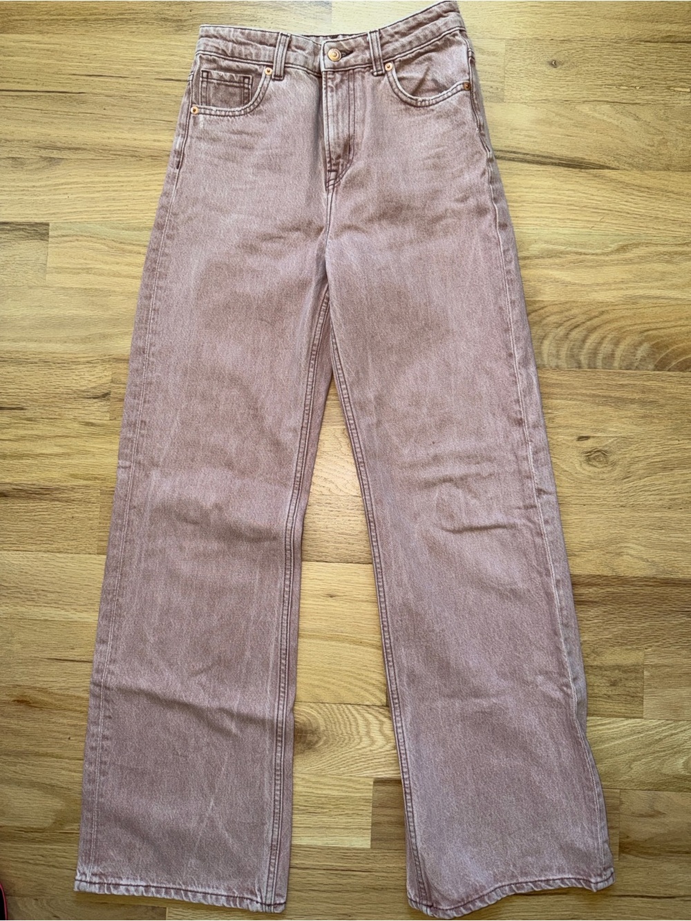 Divided Wide-Leg High-Rise Jeans in Dusty Pink Women's EUR sz 34/ US sz 2